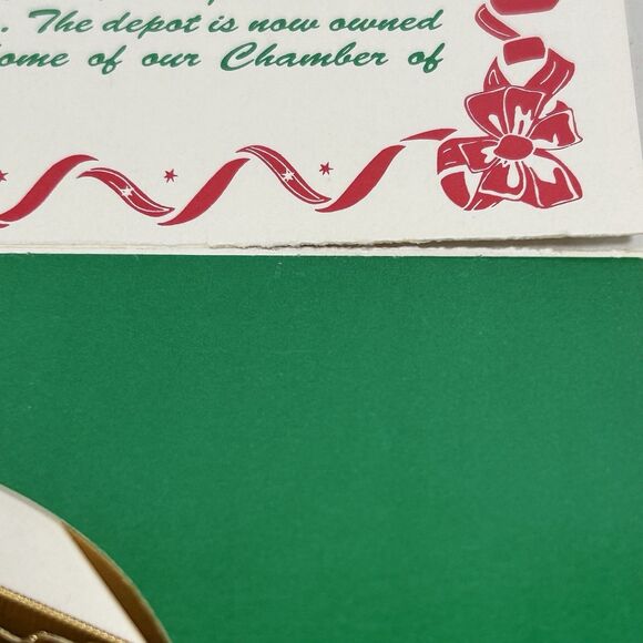 Van Buren Depot 1995 Gold Tone Train Station Ornament Collectible Rare Vintage - Picture 5 of 9